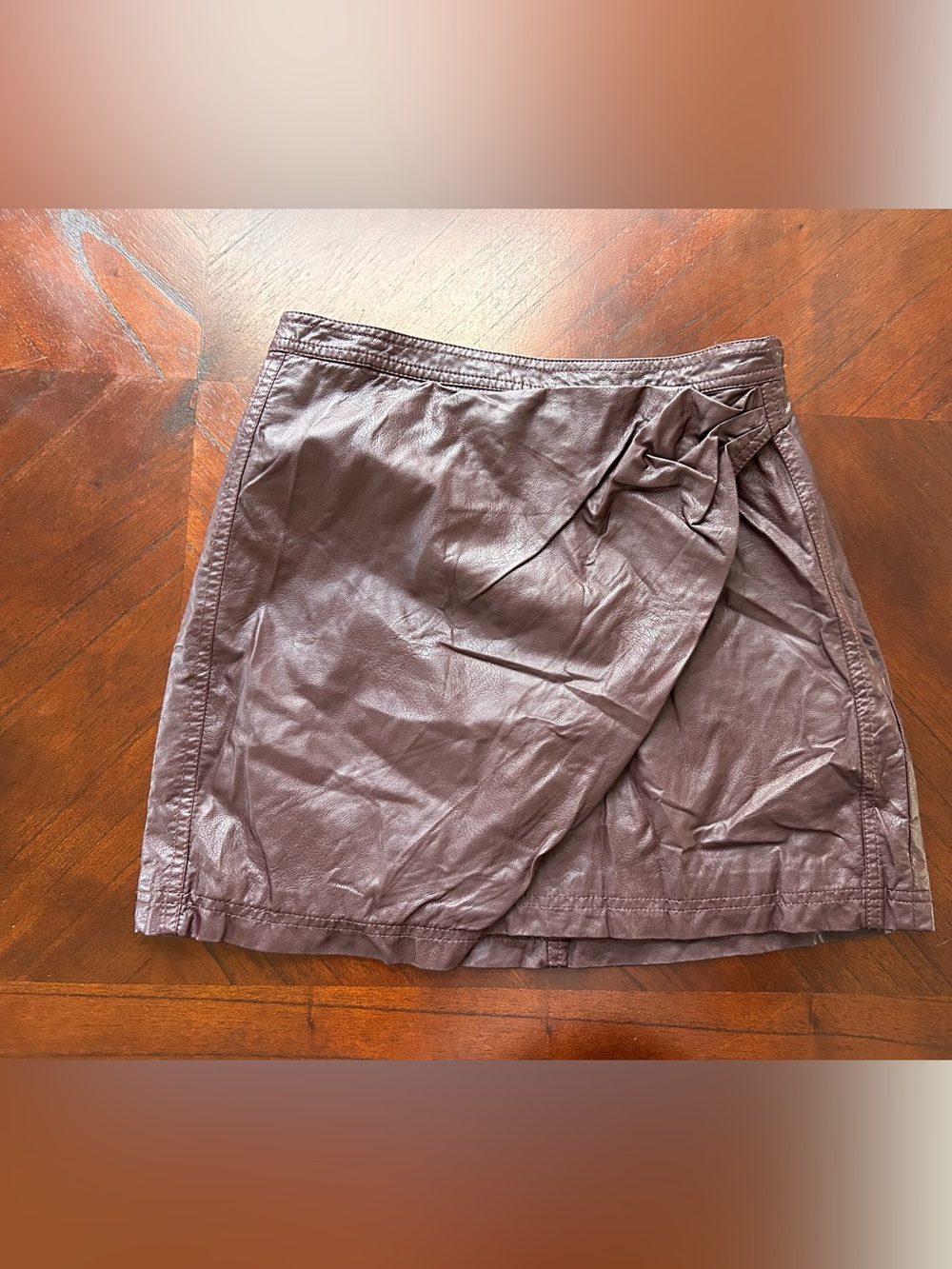 Free People Mini Wrap Skirt in Plum Brown size 4